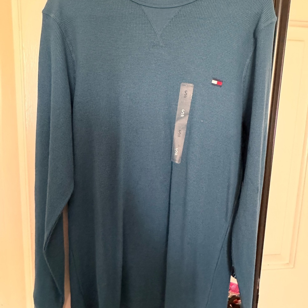 Tommy Hilfiger Teal Long Sleeve Shirt